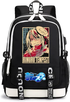 ISaikoy Anime Rimuru Tempest Backpack Shoulder Bag Bookbag Daypack School Bag E1