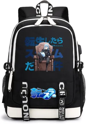 ISaikoy Anime Rimuru Tempest Backpack Shoulder Bag Bookbag Daypack School Bag E5