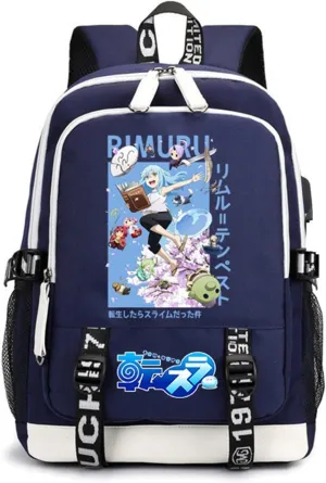 ISaikoy Anime Rimuru Tempest Backpack Shoulder Bag Bookbag Daypack School Bag E6