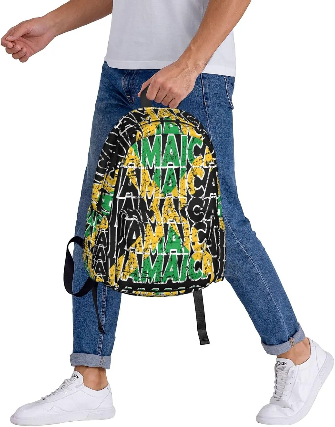 Jamaican Roots Jamaica Flag Laptop Backpack Work Travel Backpacks Business Rucksack Casual Outdoor Daypack with Adjustable Strap Bags for Sports Office Gym Hiking