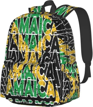 Jamaican Roots Jamaica Flag Laptop Backpack Work Travel Backpacks Business Rucksack Casual Outdoor Daypack with Adjustable Strap Bags for Sports Office Gym Hiking
