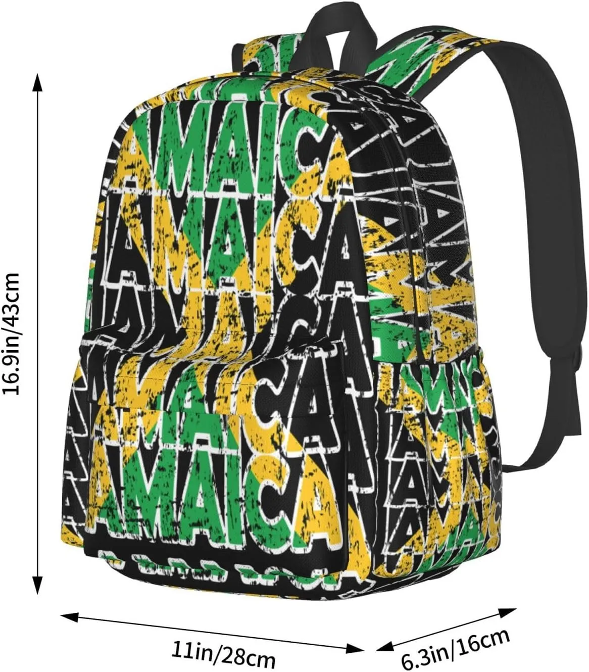 Jamaican Roots Jamaica Flag Laptop Backpack Work Travel Backpacks Business Rucksack Casual Outdoor Daypack with Adjustable Strap Bags for Sports Office Gym Hiking