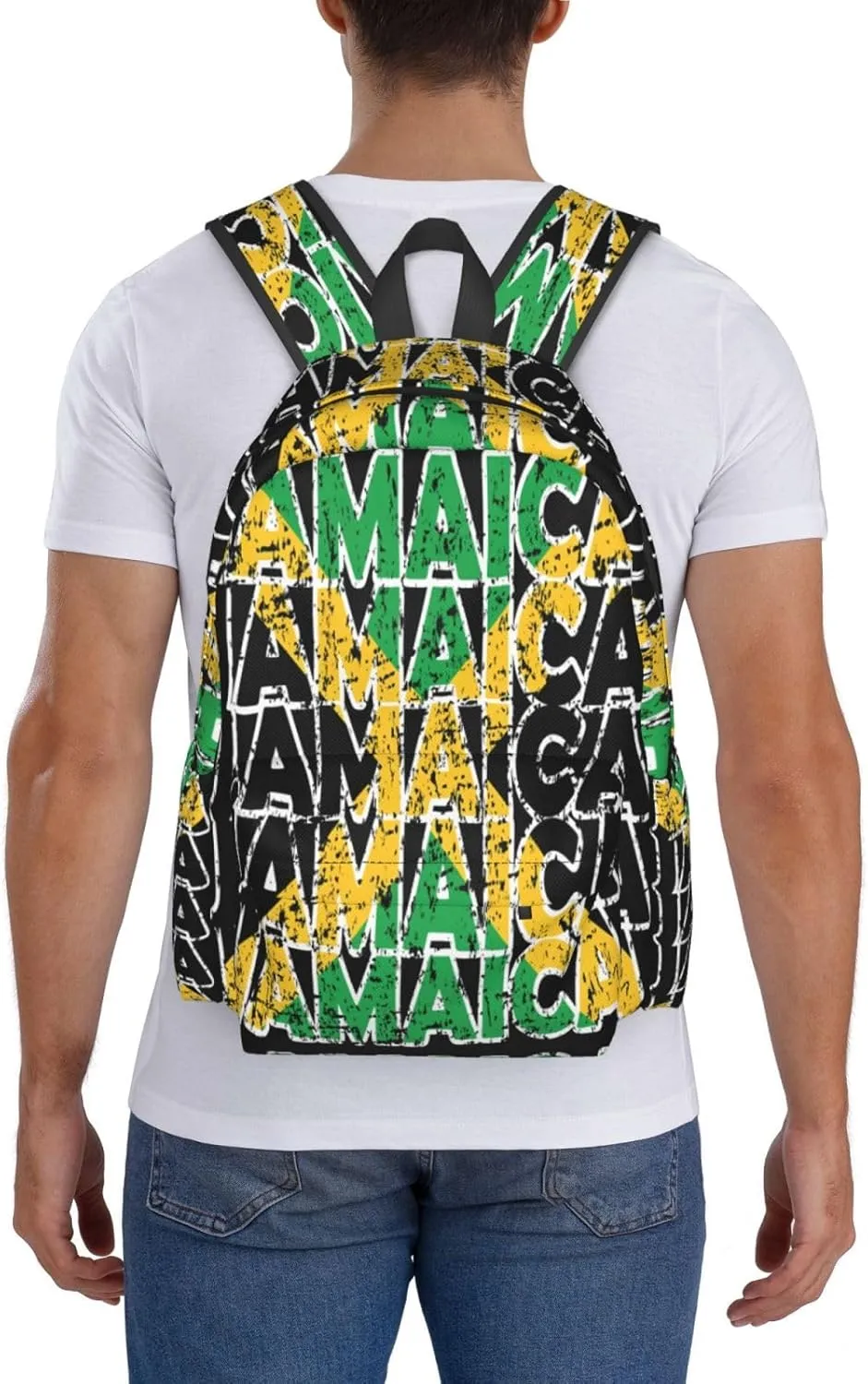 Jamaican Roots Jamaica Flag Laptop Backpack Work Travel Backpacks Business Rucksack Casual Outdoor Daypack with Adjustable Strap Bags for Sports Office Gym Hiking