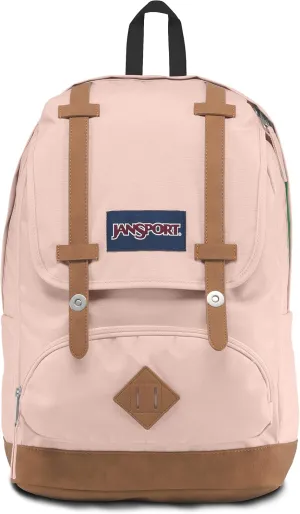 JanSport Cortlandt Laptop Backpack, Misty Rose, 15” Laptop Sleeve-Synthetic Leather Shoulder Computer Bag with Large Compartment, Padded Straps-Book Rucksack for Men, Women