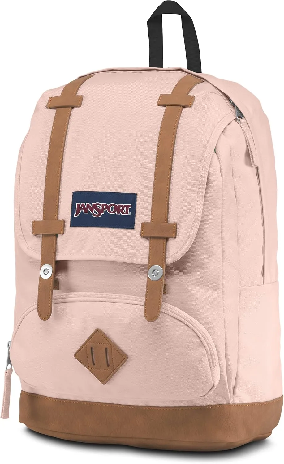 JanSport Cortlandt Laptop Backpack, Misty Rose, 15” Laptop Sleeve-Synthetic Leather Shoulder Computer Bag with Large Compartment, Padded Straps-Book Rucksack for Men, Women