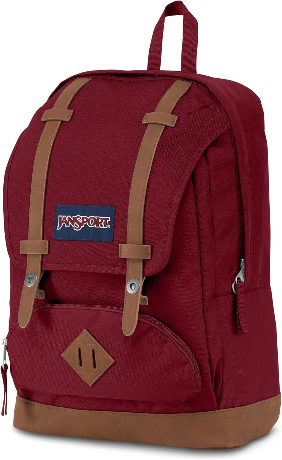JanSport Cortlandt Laptop Backpack, Russet Red, 15” Laptop Sleeve-Synthetic Leather Shoulder Computer Bag with Large Compartment, Padded Straps- Rucksack for Men, Women