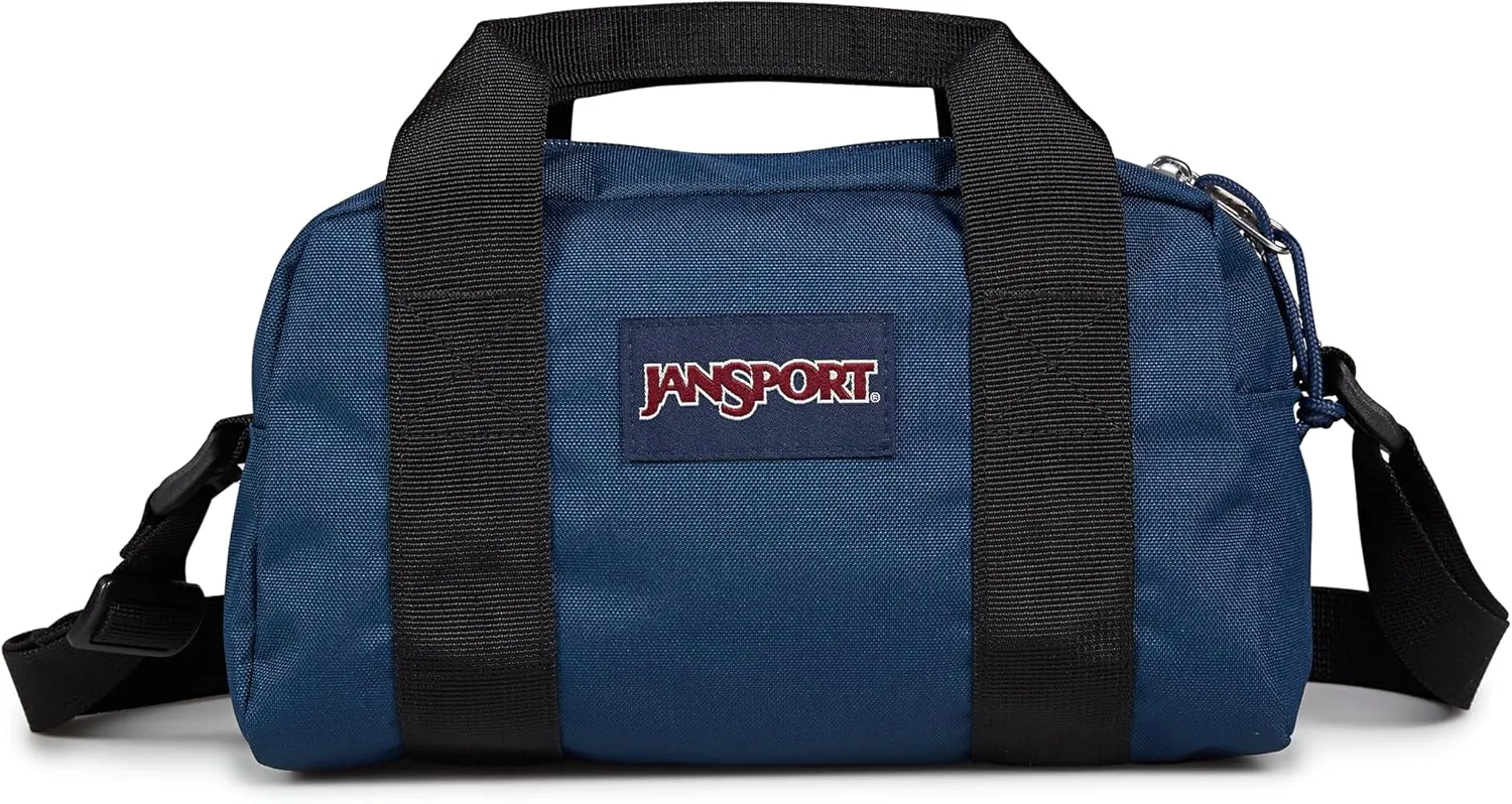 JanSport Weekender Mini Duffel - Travel or Gym Bag, Durable Weekender with Side Grab Handles - Navy