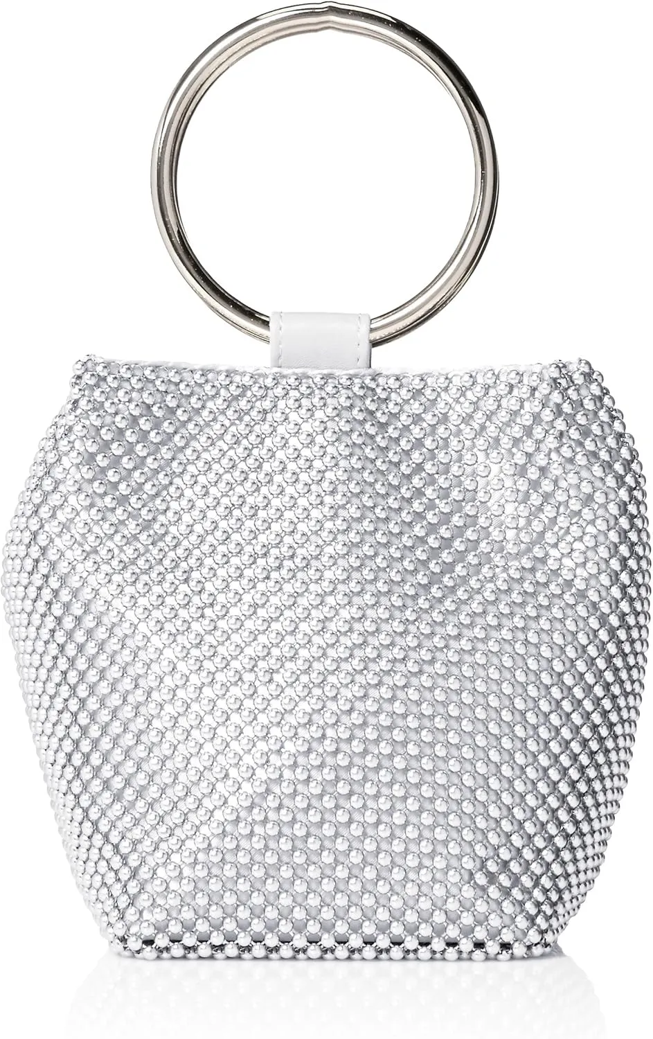 Jessica McClintock Womens Gwen Ball Mesh Ring Wristlet Pouch Clutch