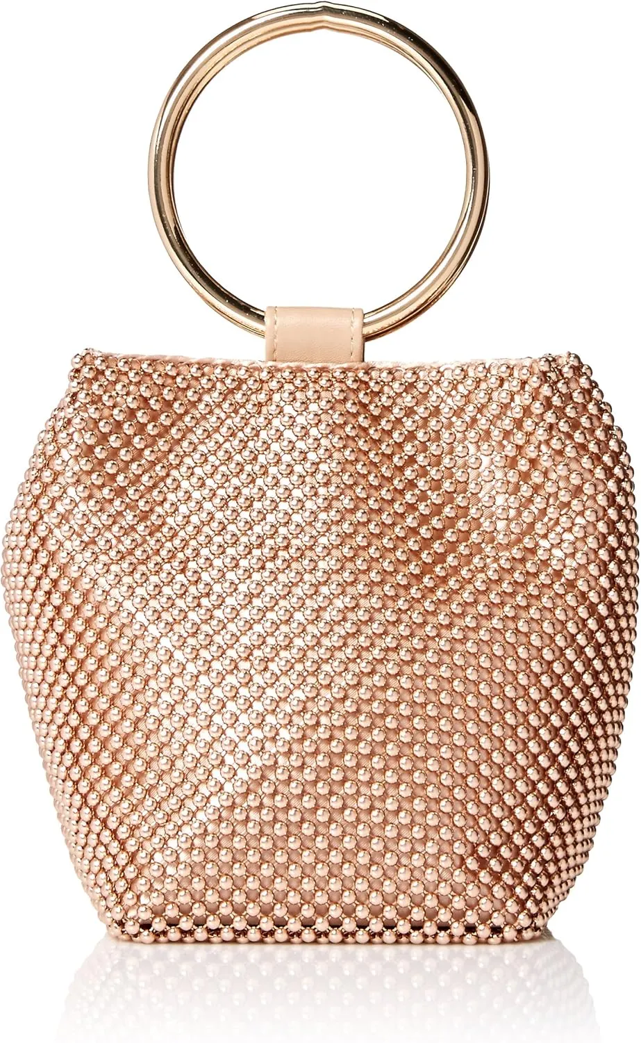 Jessica McClintock Womens Gwen Ball Mesh Ring Wristlet Pouch Clutch