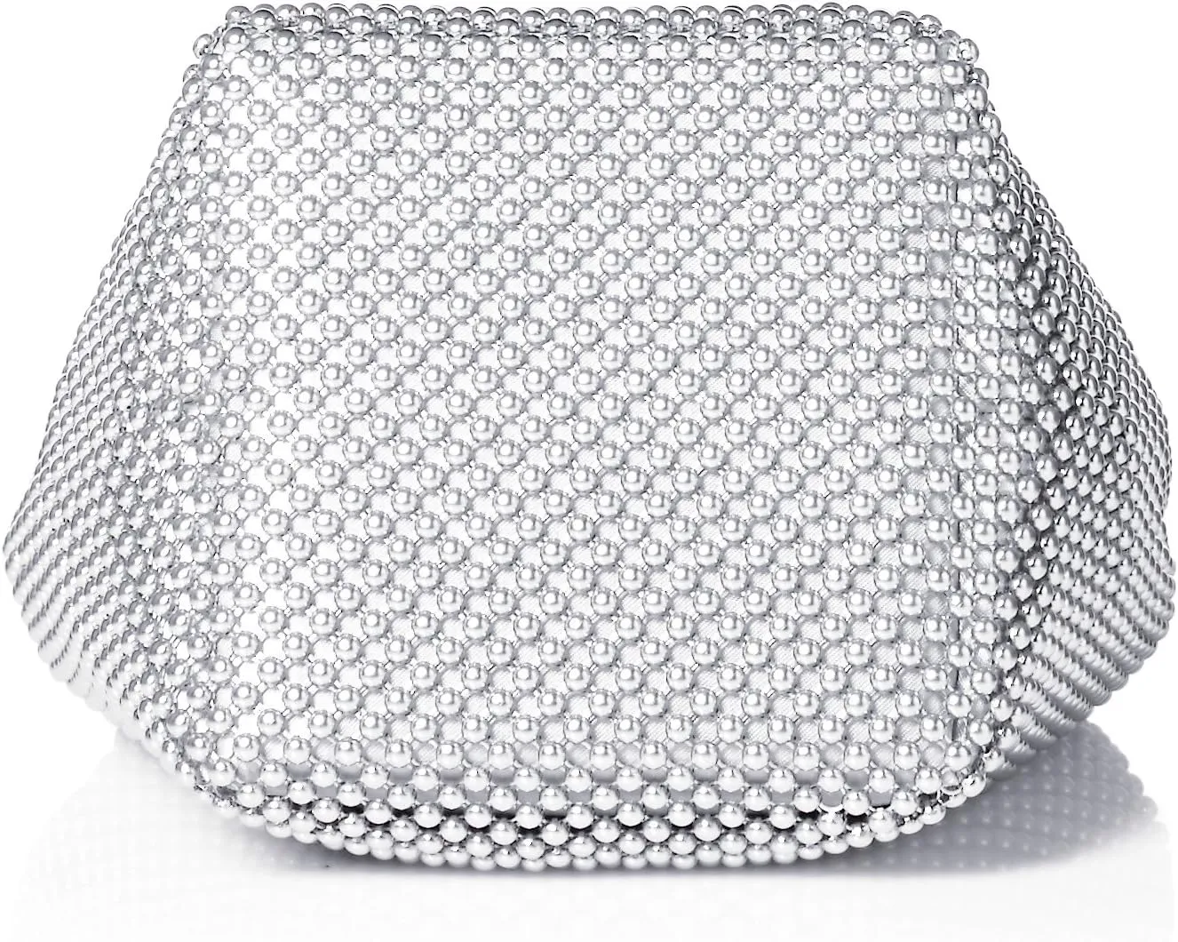 Jessica McClintock Womens Gwen Ball Mesh Ring Wristlet Pouch Clutch