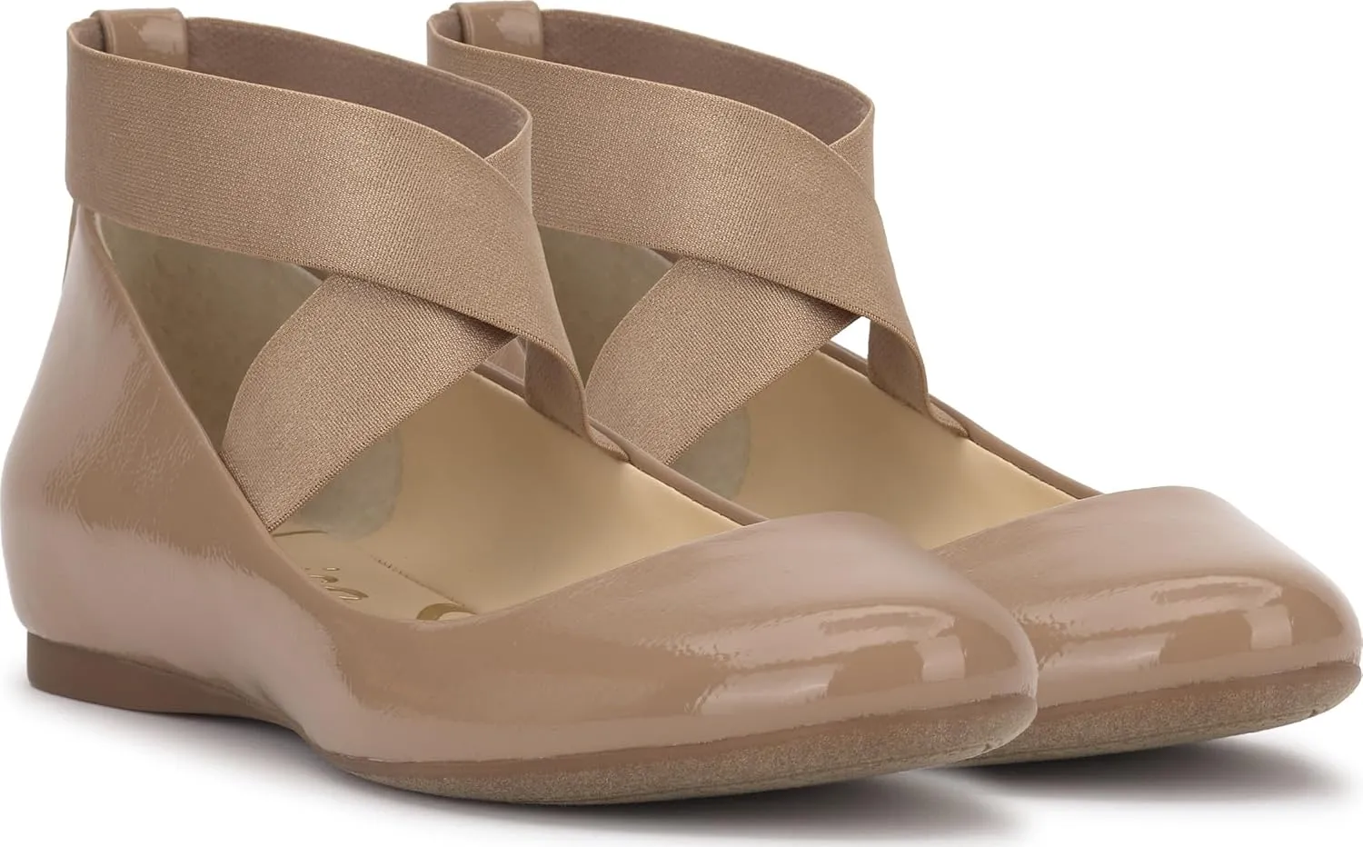 Jessica Simpson Mandayss Women's Pull-On Criss-Cross Ankle Ballet Flats Shoes