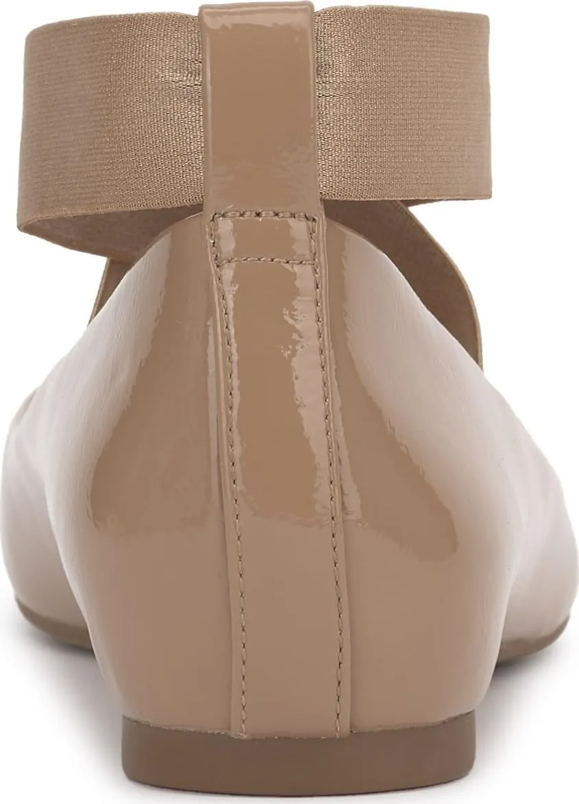 Jessica Simpson Mandayss Women's Pull-On Criss-Cross Ankle Ballet Flats Shoes