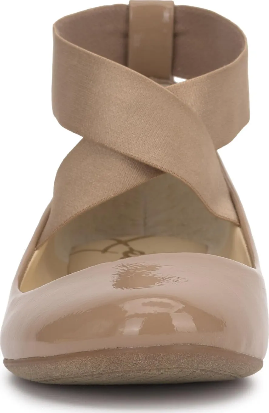 Jessica Simpson Mandayss Women's Pull-On Criss-Cross Ankle Ballet Flats Shoes