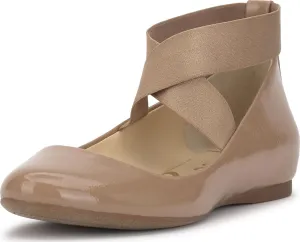 Jessica Simpson Mandayss Women's Pull-On Criss-Cross Ankle Ballet Flats Shoes