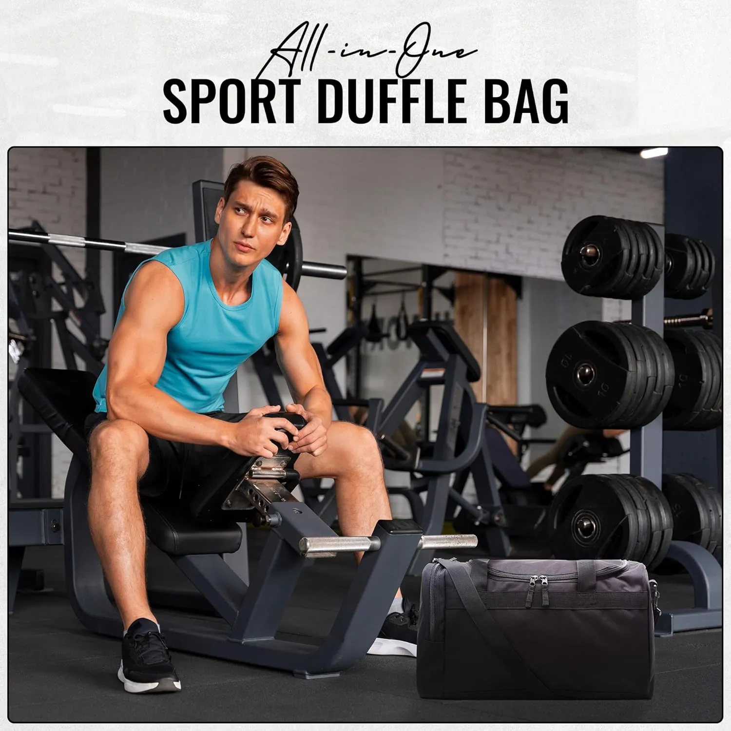 Jetstream Heavy Duty Multi Pocket Durable Sports Gym Equipment Travel Duffel Bag