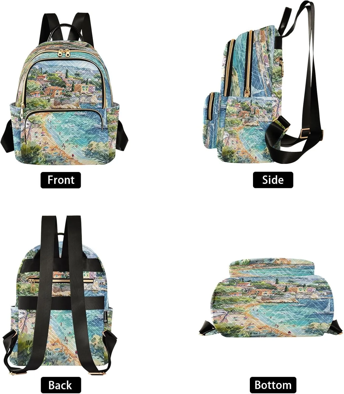 Joisal Beach Vacation Anti Theft Backpack Purse for Women Computer Backpack for Women, Lightweight Backpack for Travel Medium