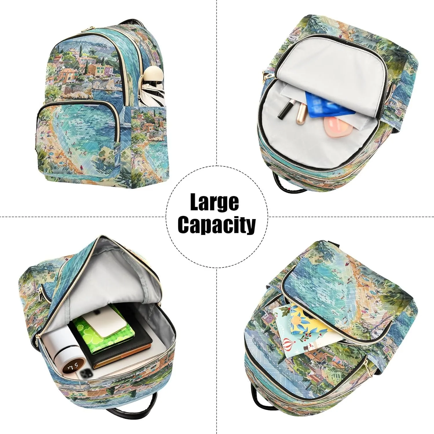 Joisal Beach Vacation Anti Theft Backpack Purse for Women Computer Backpack for Women, Lightweight Backpack for Travel Medium