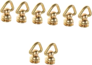 jojofuny DIY Leather Purse Hardware 2pcs Triangle Ring Rivets Monk Head Nipple Nail Brass for Crafting