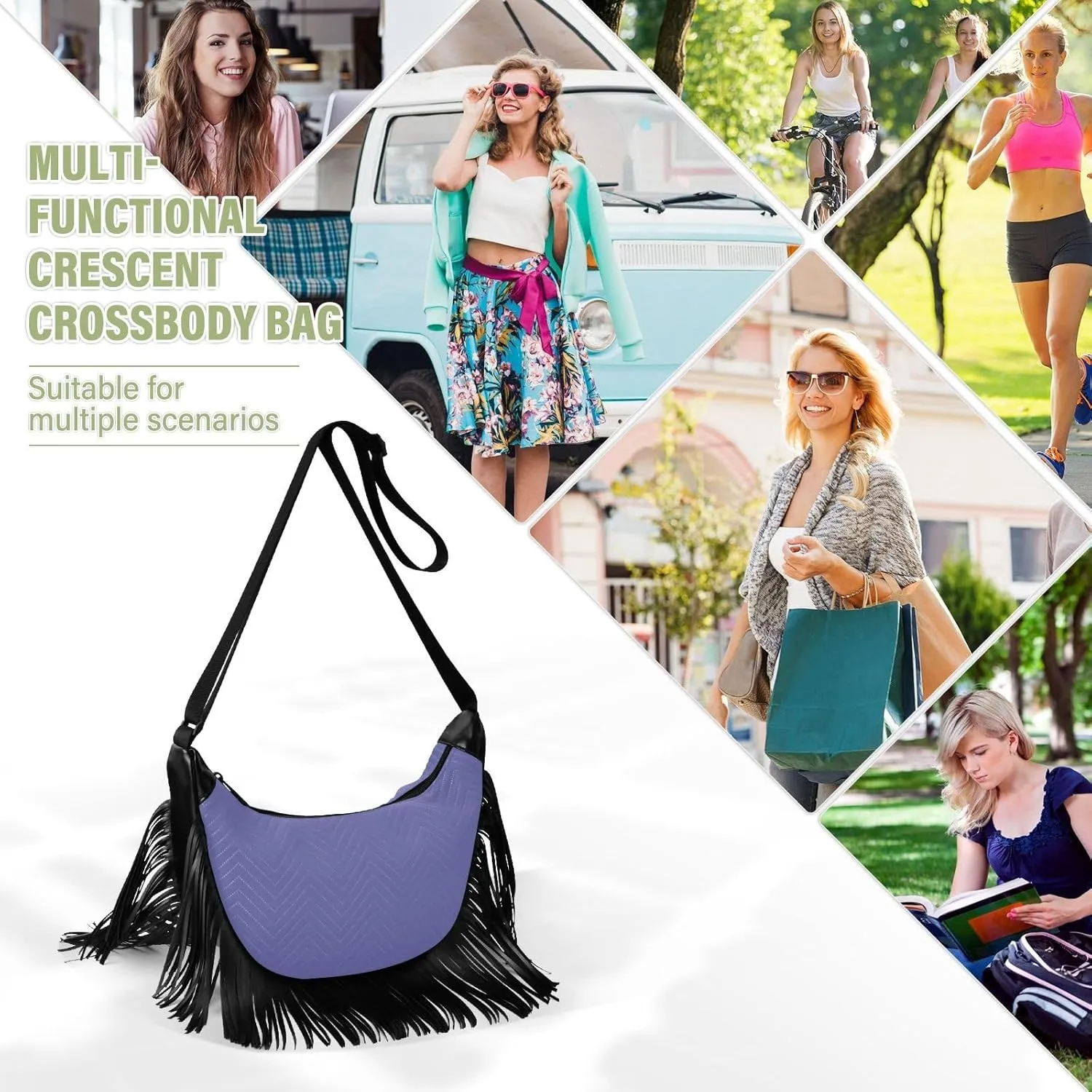 Joko Ivery Crossbody Handbags for Women Ample Capacity Shoulder Bag with Adjustable Strap Durable Travel Purse