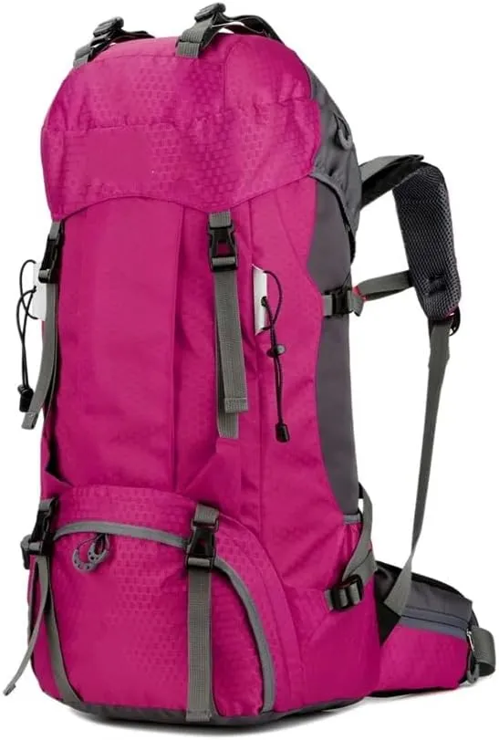 JSEIAJB 60L Outdoor Backpack Camping Climbing Bag Waterproof Mountaineering Hiking Backpacks Sport Bag