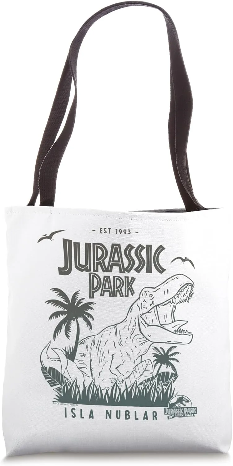 Jurassic Park 30th Anniversary Isla Nublar T-Rex Tote Bag