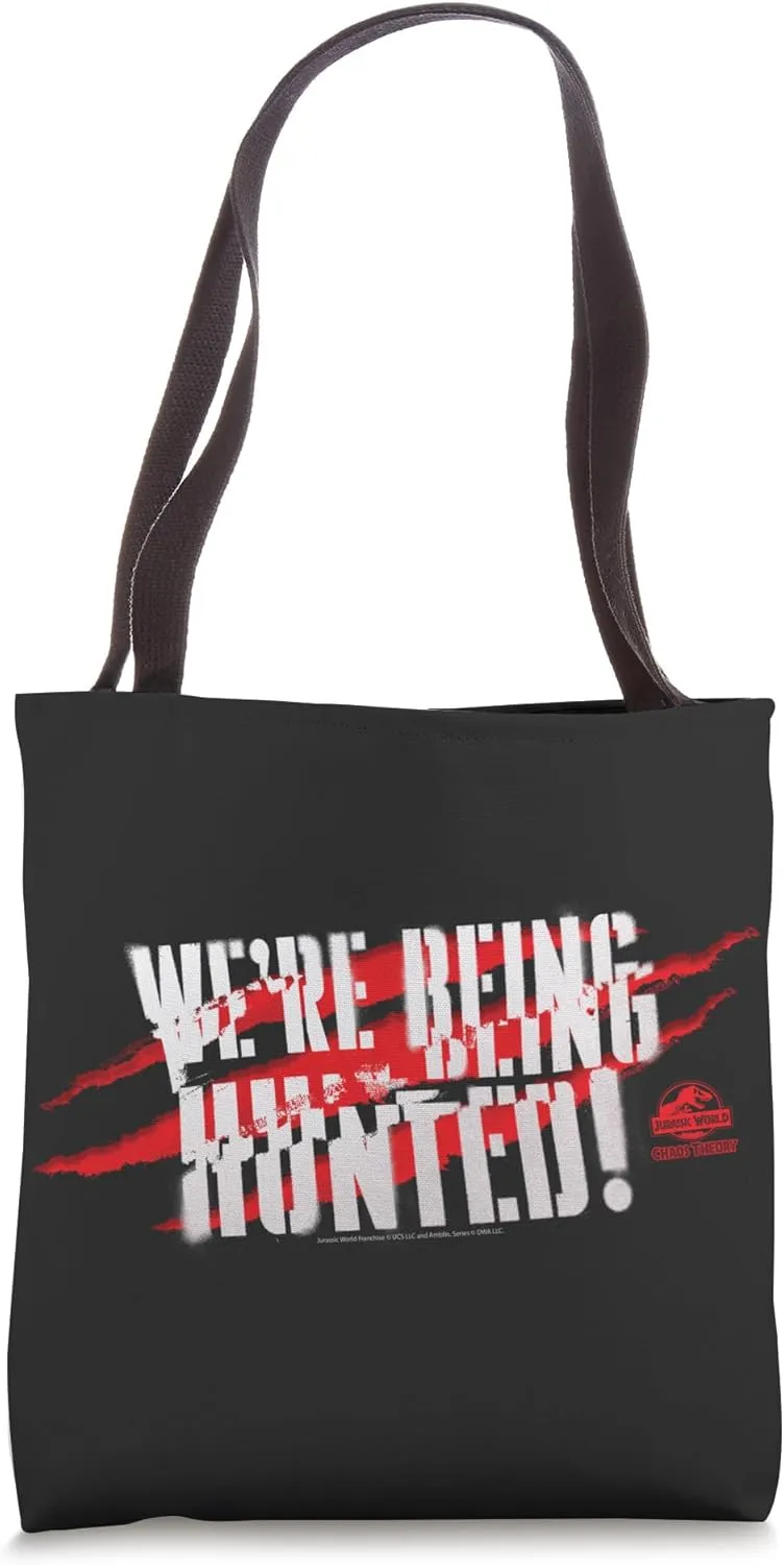 Jurassic World: Chaos Theory We’re Being Hunted Tote Bag