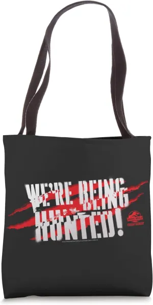 Jurassic World: Chaos Theory We’re Being Hunted Tote Bag