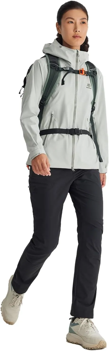 KAILAS Women's Hiking Jacket Rain Jacket Hooded Running Windbreaker Waterproof Packable Lightweight Outdoor Hardshell