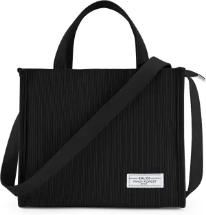 KALIDI Tote Bag for Women Corduroy Crossbody Bag Casual Zipper Tote Fashion Shoulder Handbag Hobo bag with Pockets