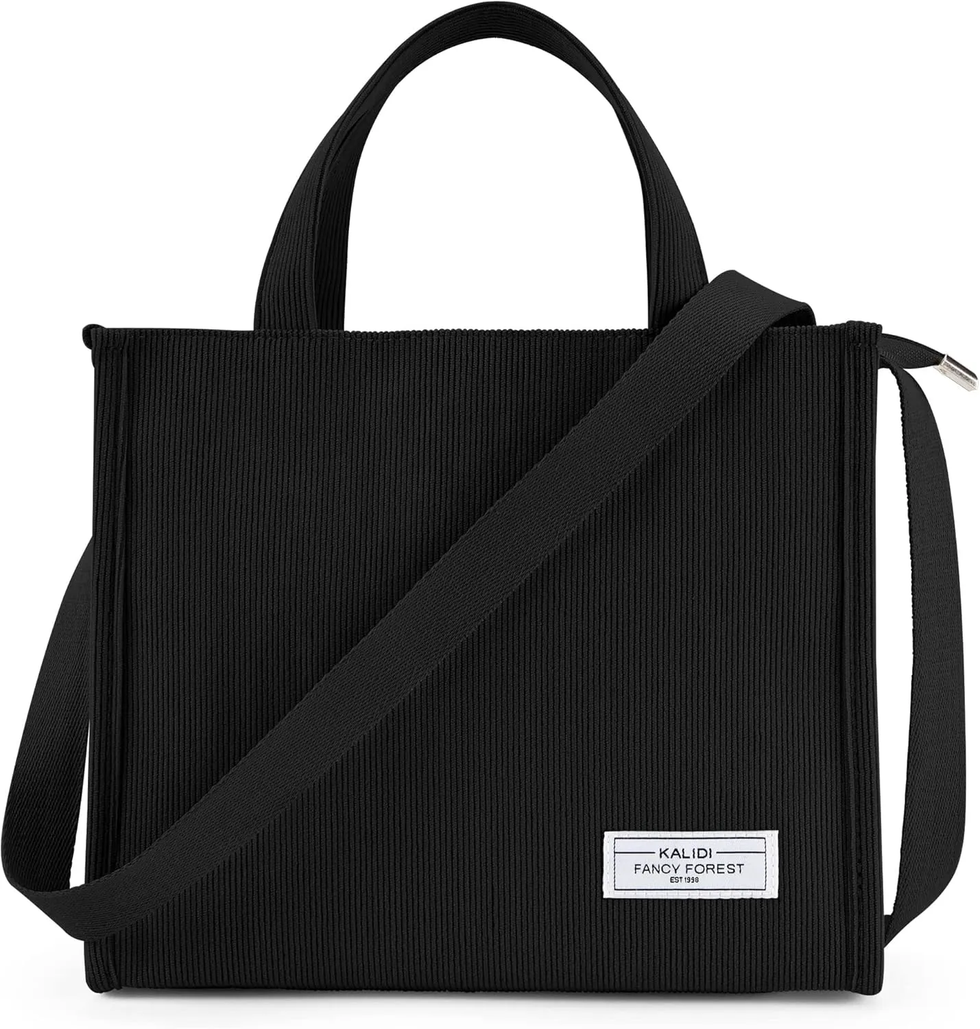 KALIDI Tote Bag for Women Corduroy Crossbody Bag Casual Zipper Tote Fashion Shoulder Handbag Hobo bag with Pockets