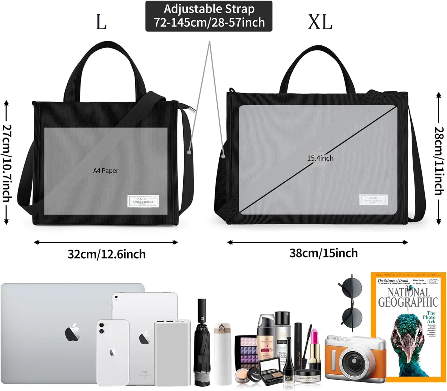 KALIDI Tote Bag for Women Corduroy Crossbody Bag Casual Zipper Tote Fashion Shoulder Handbag Hobo bag with Pockets