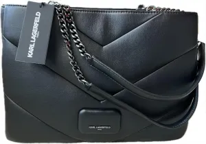 Karl Lagerfeld Paris Fleur Tote, Black/Dark Gunmetal