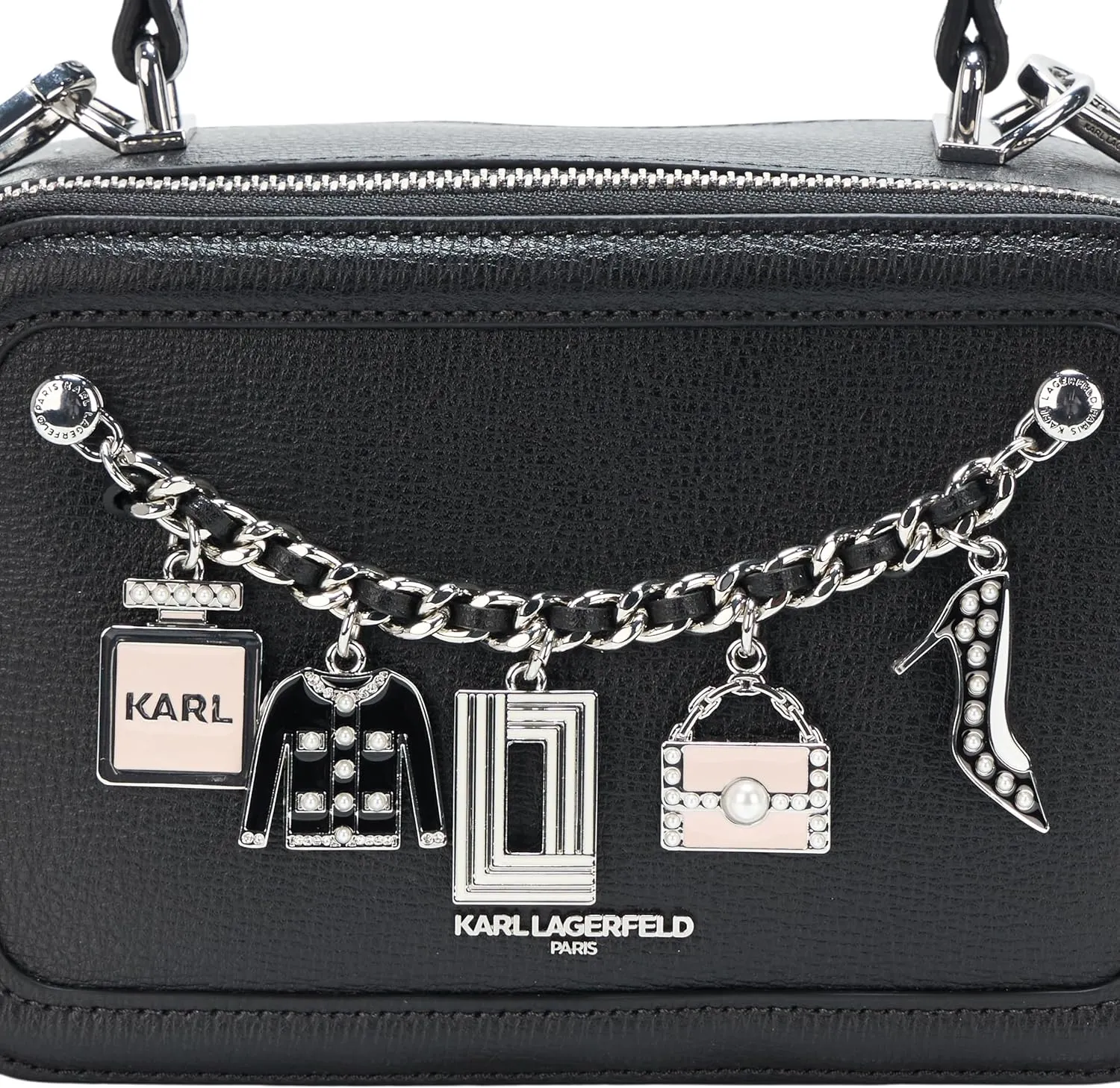 Karl Lagerfeld Paris Simone Studded Camera Crossbody