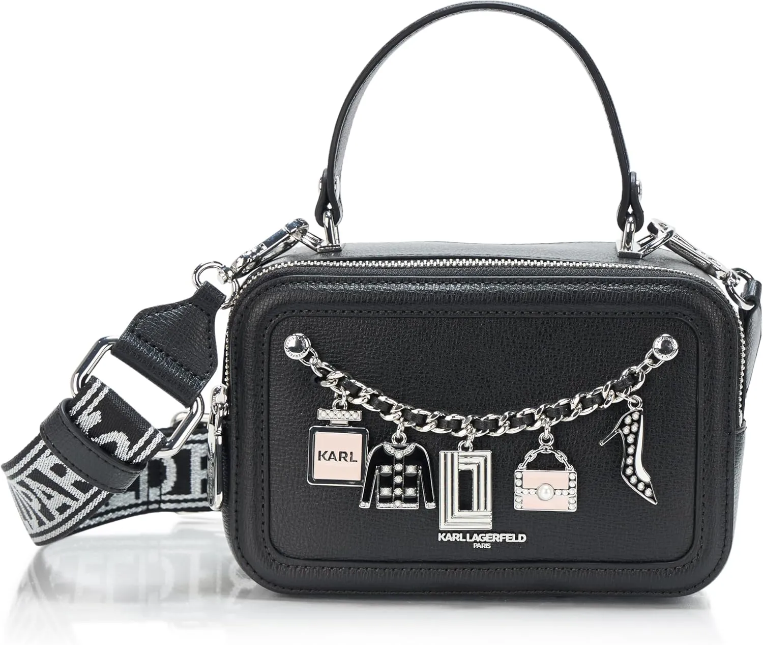 Karl Lagerfeld Paris Simone Studded Camera Crossbody