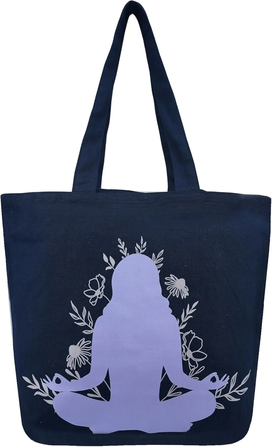 Karma Totes Canvas Tote Bags, Totes for Women with Zip, College Bag for Girls, 100% Cotton Tote Bag for Shopping