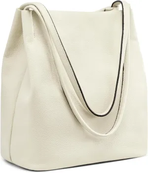 Kattee Women Soft Genuine Leather Totes Shoulder Bag Purses and Handbags with Top Magnetic Snap Closure