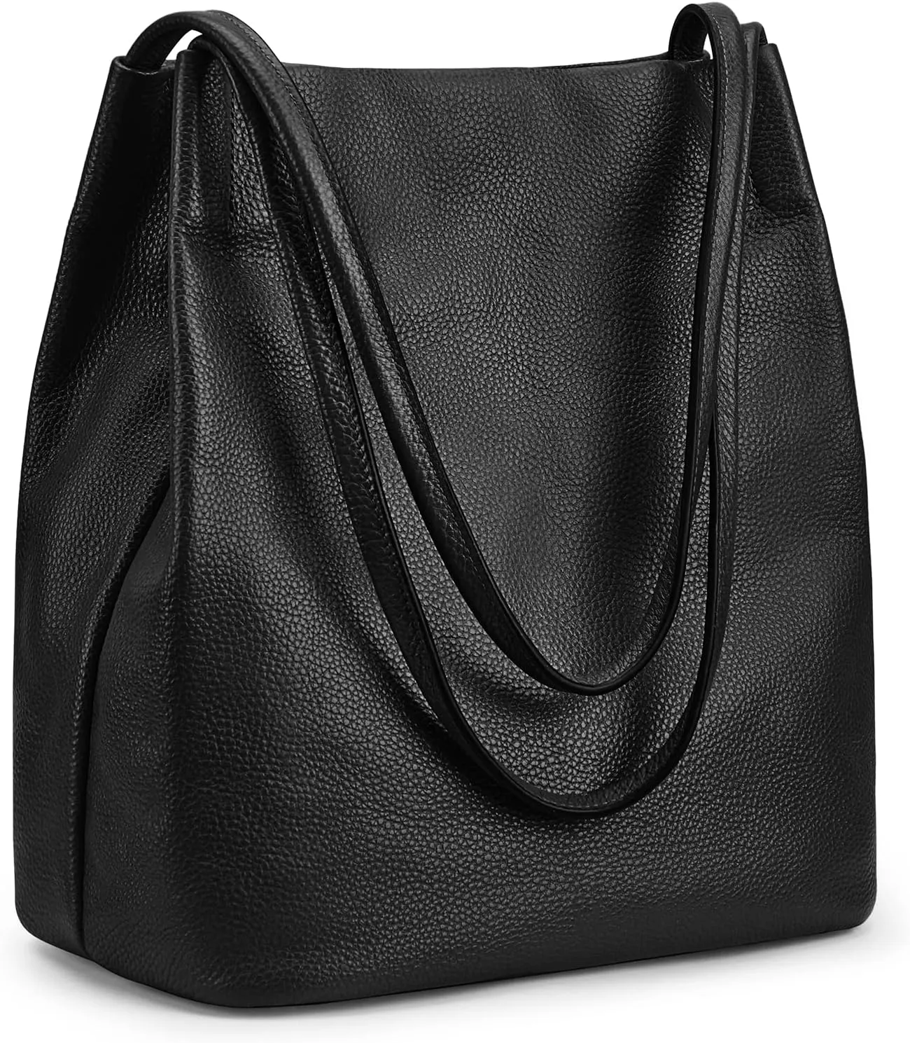 Kattee Women Soft Genuine Leather Totes Shoulder Bag Purses and Handbags with Top Magnetic Snap Closure