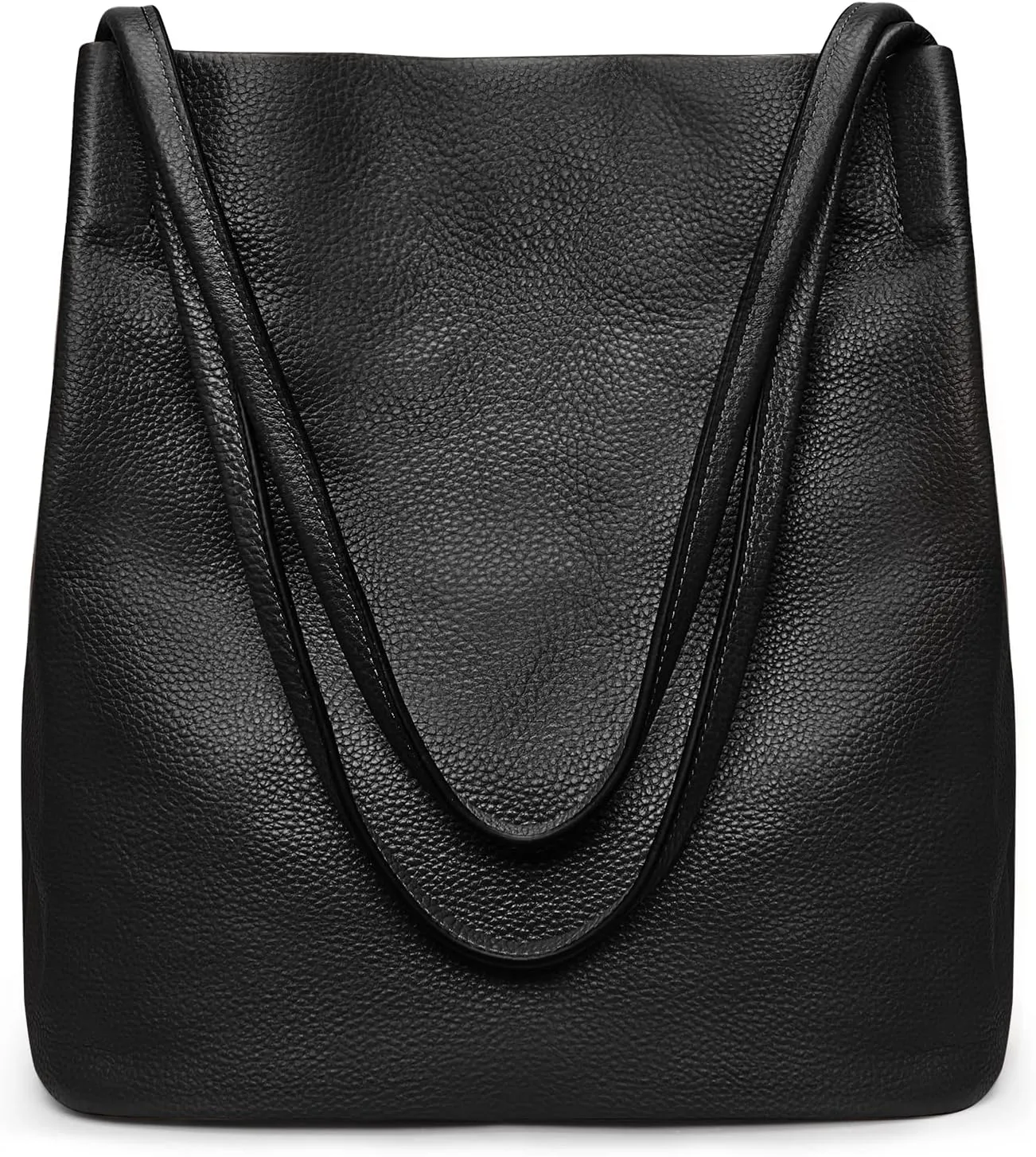 Kattee Women Soft Genuine Leather Totes Shoulder Bag Purses and Handbags with Top Magnetic Snap Closure