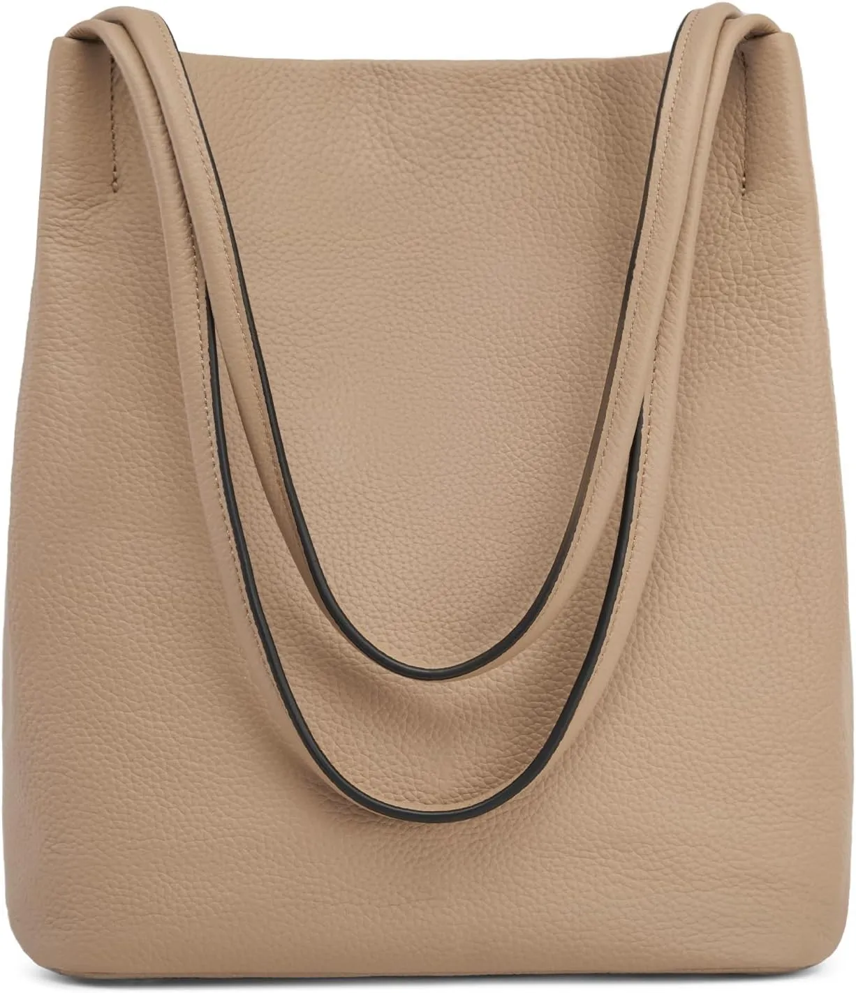 Kattee Women Soft Genuine Leather Totes Shoulder Bag Purses and Handbags with Top Magnetic Snap Closure