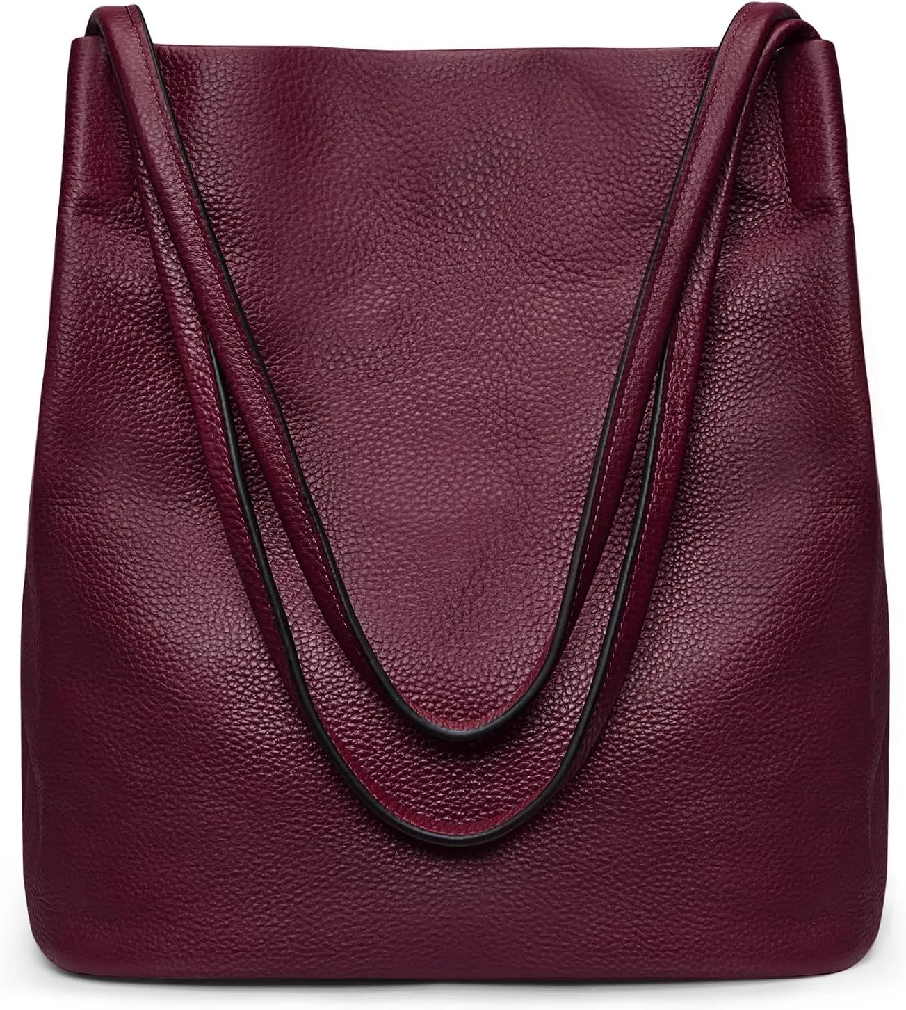 Kattee Women Soft Genuine Leather Totes Shoulder Bag Purses and Handbags with Top Magnetic Snap Closure