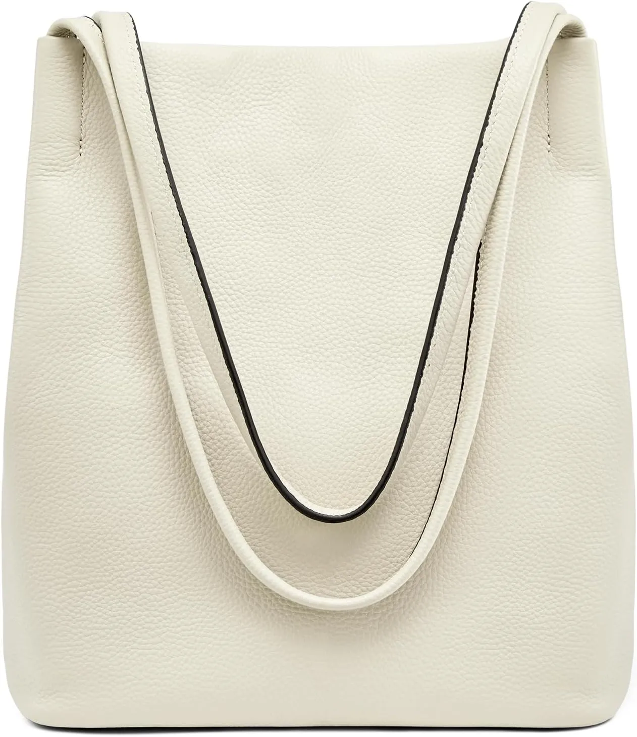Kattee Women Soft Genuine Leather Totes Shoulder Bag Purses and Handbags with Top Magnetic Snap Closure