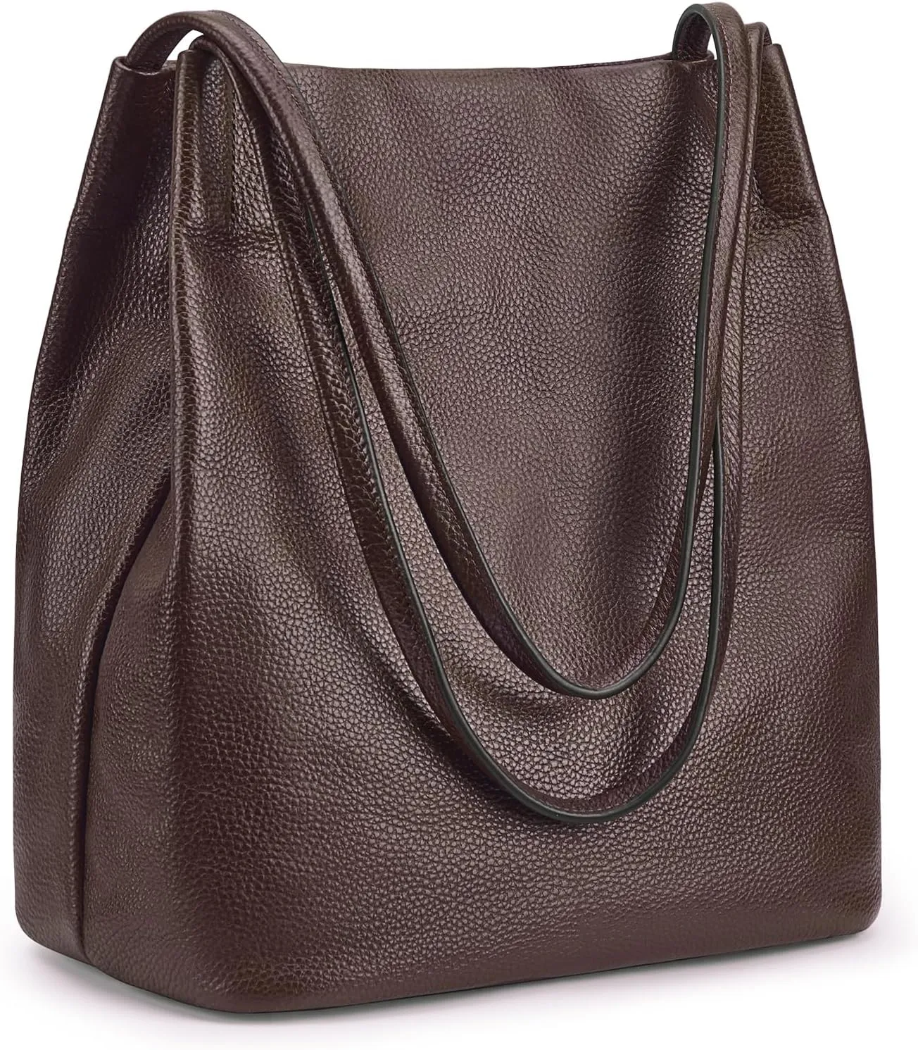 Kattee Women Soft Genuine Leather Totes Shoulder Bag Purses and Handbags with Top Magnetic Snap Closure