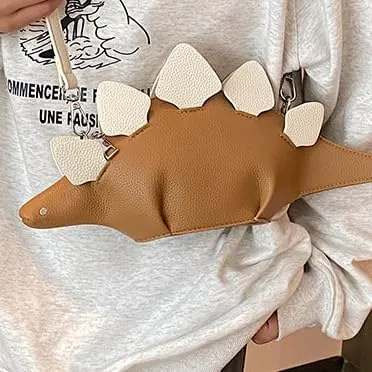 Kawaii Crossbody Bag for Women, Cute Mini Dinosaurs Shape Animal Shoulder Bag Sling Purse Boho Bags Harajuku Aesthetic