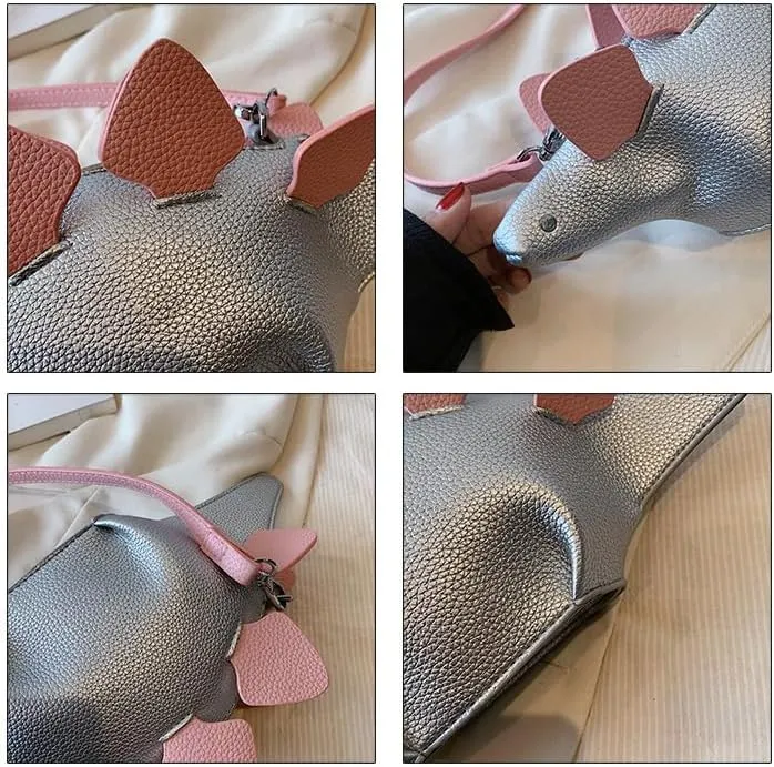 Kawaii Crossbody Bag for Women, Cute Mini Dinosaurs Shape Animal Shoulder Bag Sling Purse Boho Bags Harajuku Aesthetic