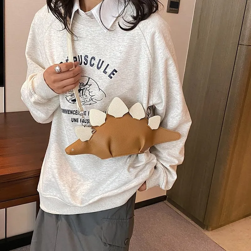 Kawaii Crossbody Bag for Women, Cute Mini Dinosaurs Shape Animal Shoulder Bag Sling Purse Boho Bags Harajuku Aesthetic