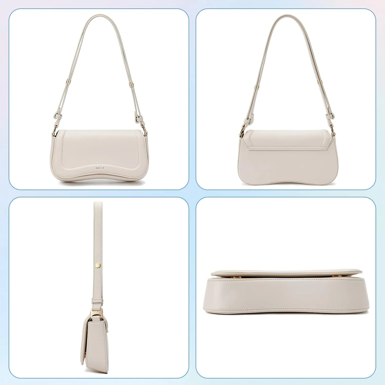Keyli Small Shoulder Bag for women Trendy Crossbody Purse Waterproof Leather Handbags Clutch Tote Designer Bags