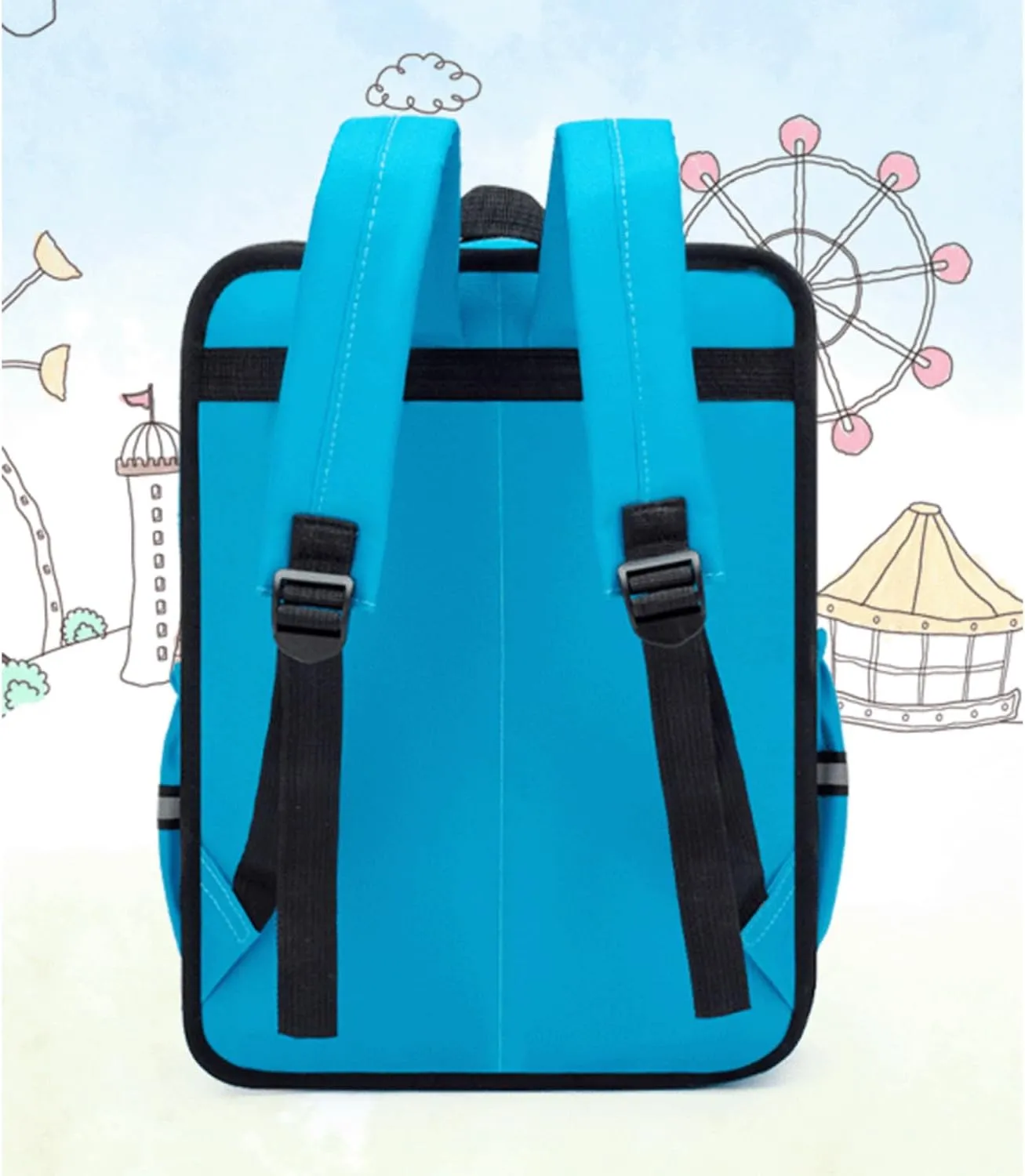 Kid Boys Girls Backpack Waterproof Children Snack Bag Jump Style 3D Primary School Bag Kindergarten Backpack (Blue)