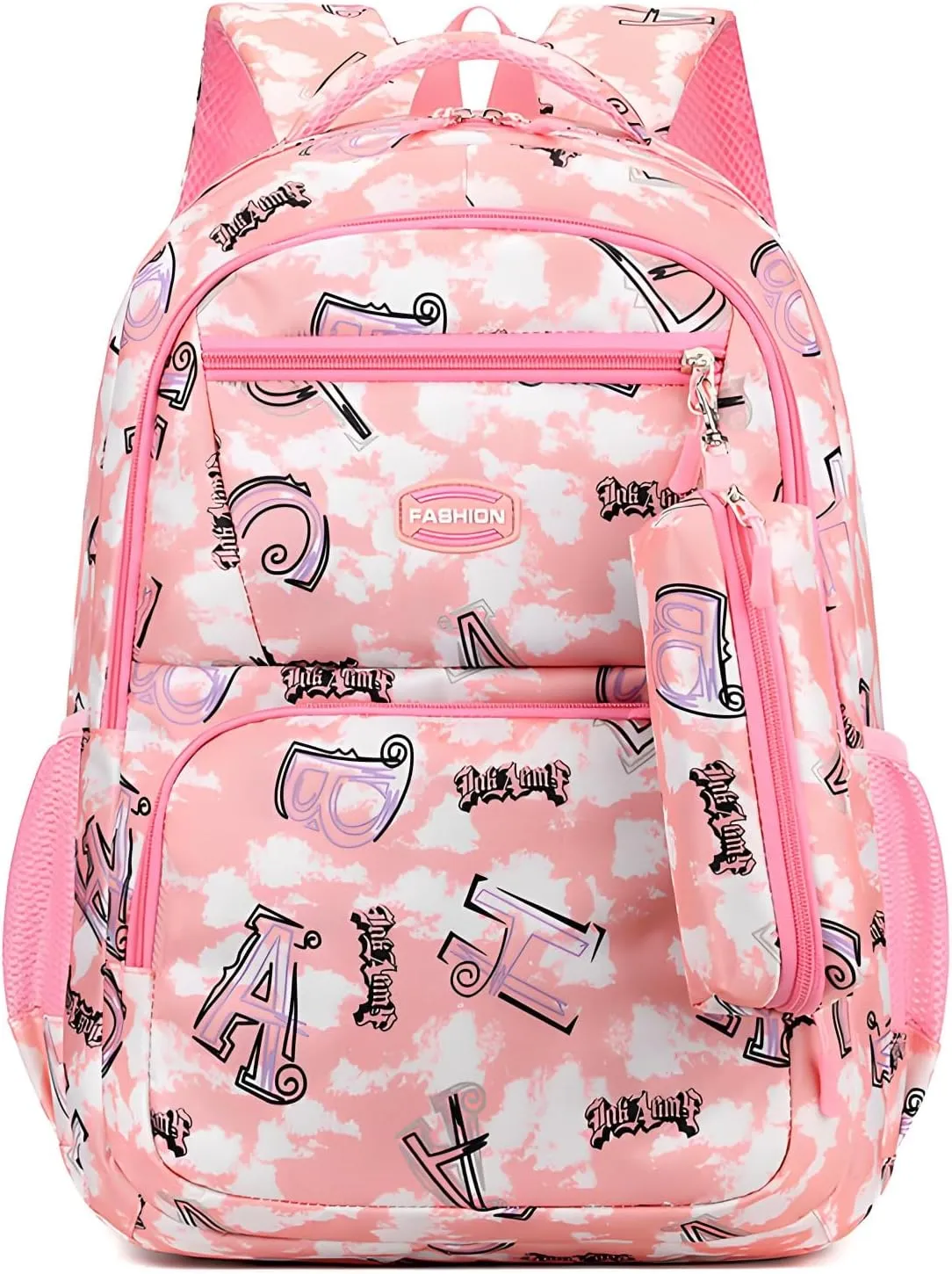 Kids Backpack Bookbag Boys Girls Backpack Teen Primary Middle School Bag Lightweight Travel Backpacks(Pink)