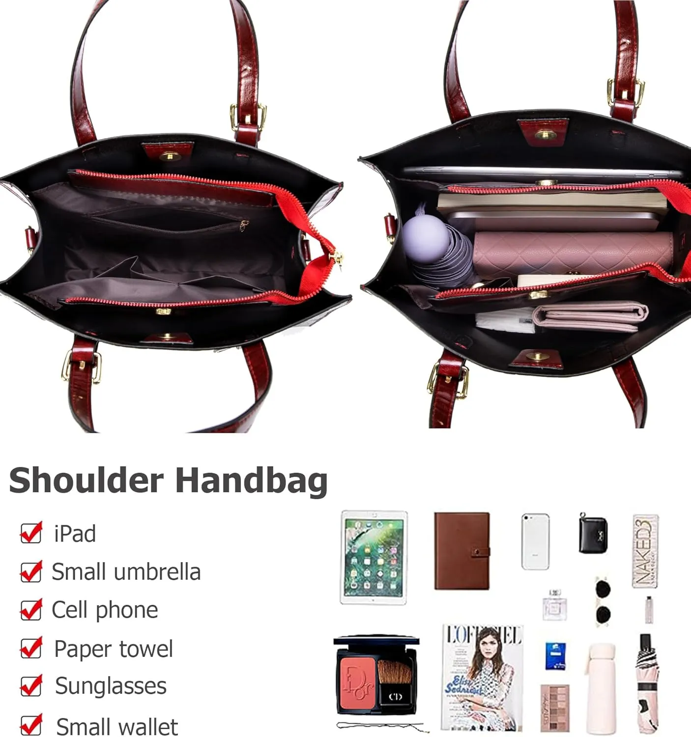 KingTo Women's Crocodile Pattern Satchel Handbags Stylish Tote Handbags crocodile purses for women 3 Pcs Set