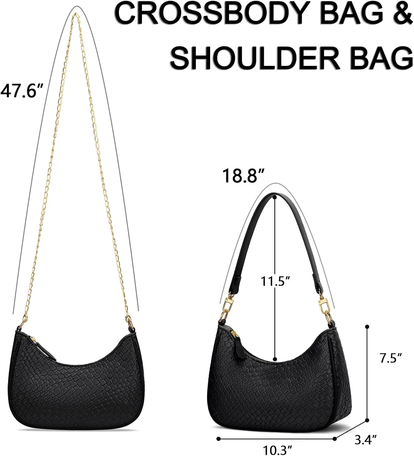 KKXIU Shoulder Bag for Women Cute Hobo Purses and Handbags Retro Clutch Underarm Purse